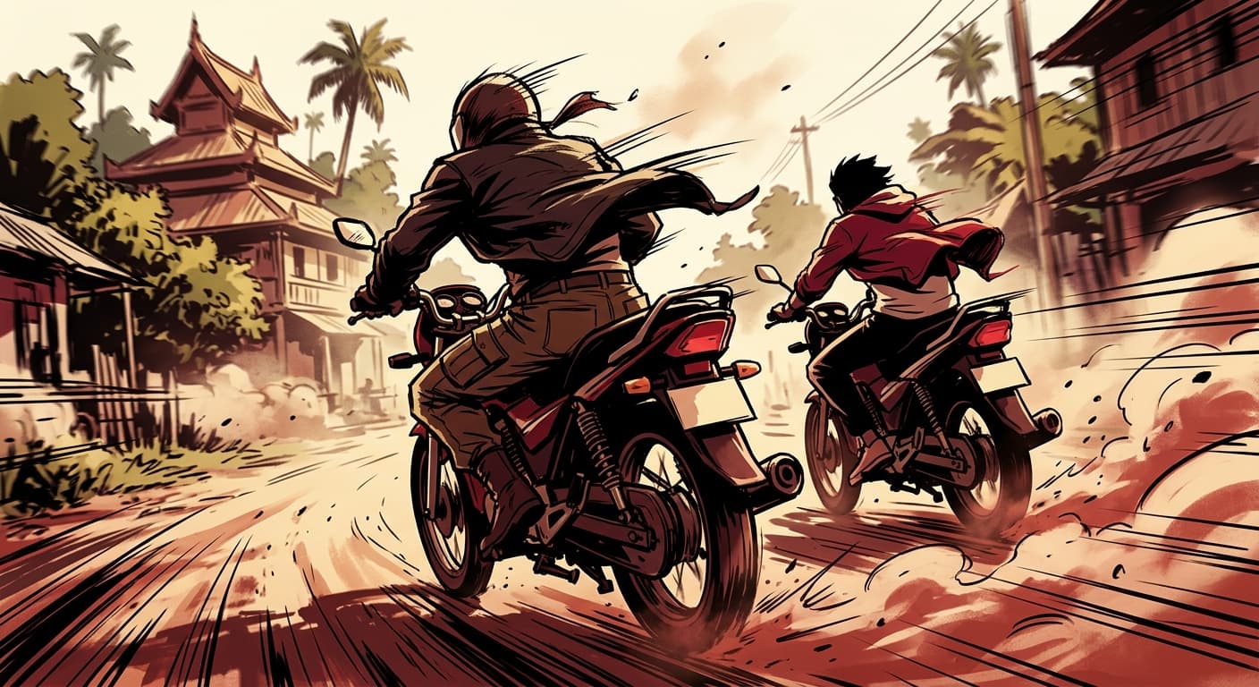 Story-panel art for Myanmar