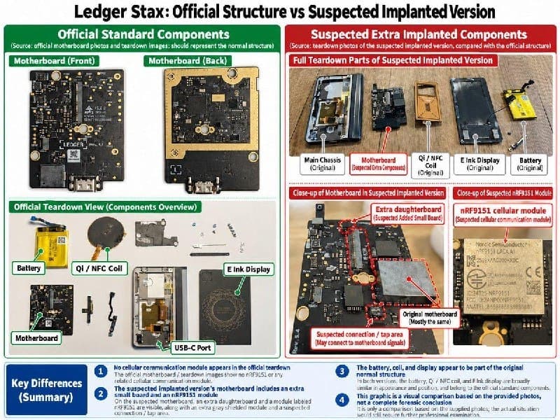 Crypto Affairs|Physical Backdoor in Cold Wallets: Tampered Ledger Embedded with 4G IoT Chip