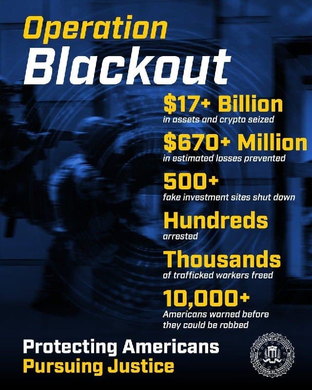 US Affairs|FBI's 'Operation Blackout' Seizes $17B in Assets and Crypto in Global Scam Crackdown