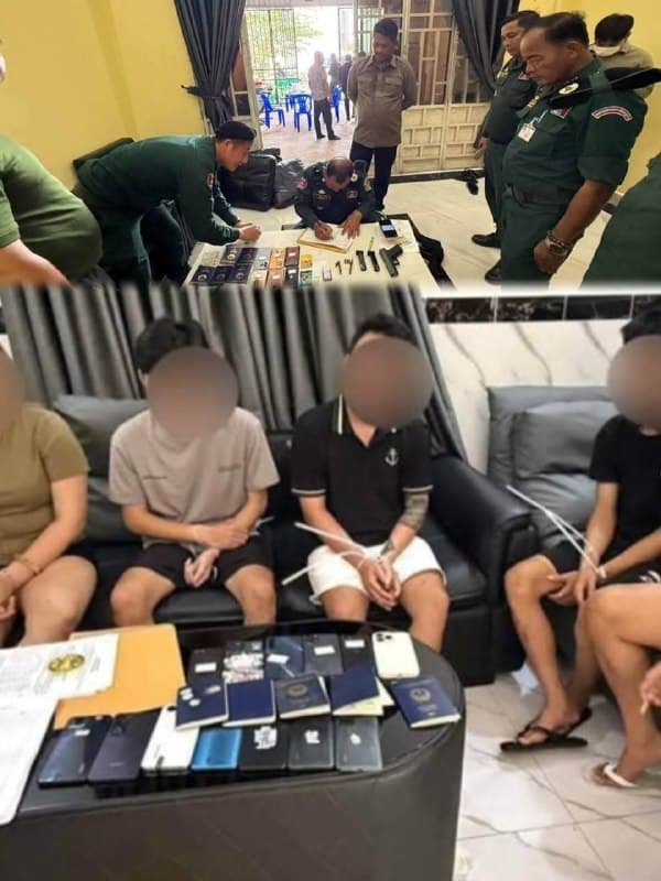 Cambodia Affairs|Bavet Police Raid 4 Sites, 14 Arrested in Fraud, Guns and Drugs Sweep