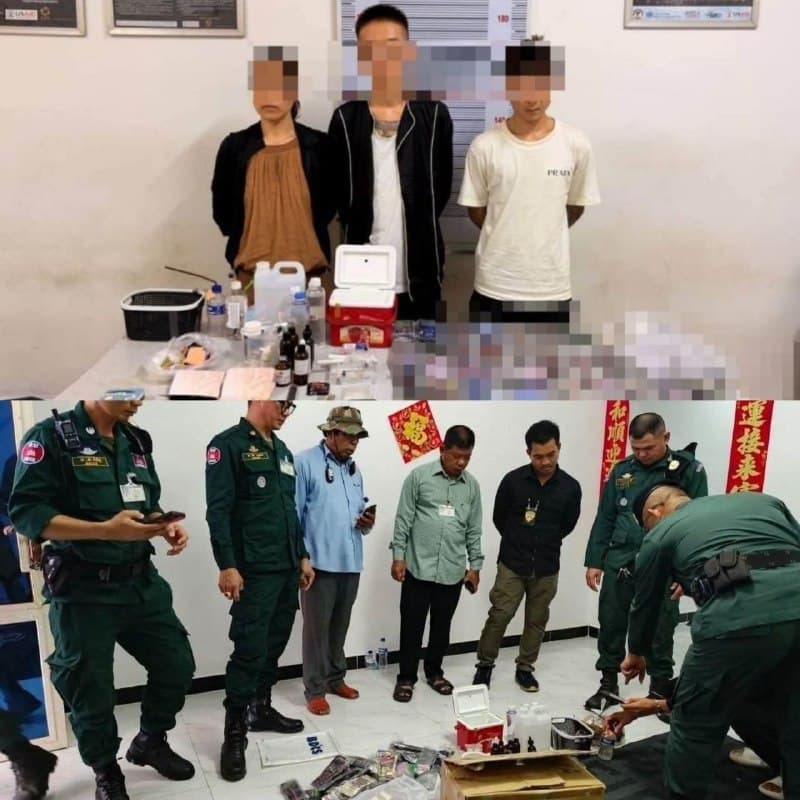 Cambodia Affairs|Poipet Drug Raid: Three Chinese Nationals Arrested, Narcotics Confiscated