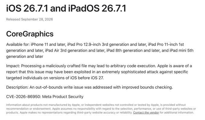 Crypto Affairs|Apple Rushes Security Patch as Critical iOS Flaw Exploited in Targeted Attacks