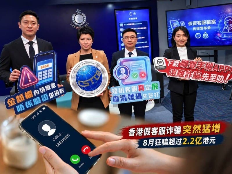 南洋事|香港假客服诈骗8月爆单,一个月卷走2.2亿港元