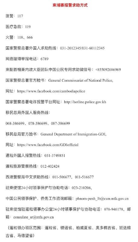 Cambodia Affairs|Crucial Emergency Hotlines and Reporting Tips If Detained in Cambodia